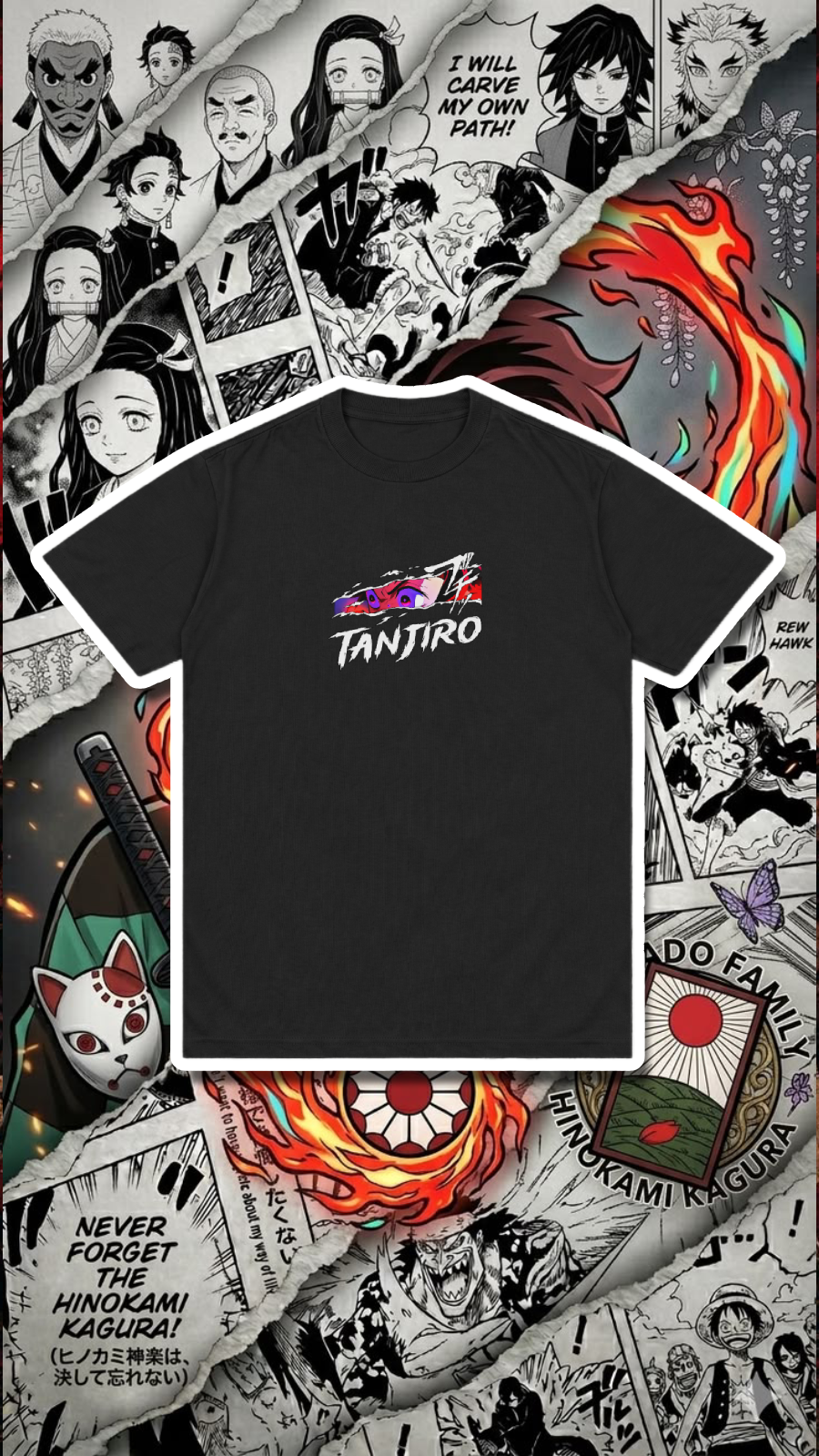 t-shirt "Tanjiro eyes"